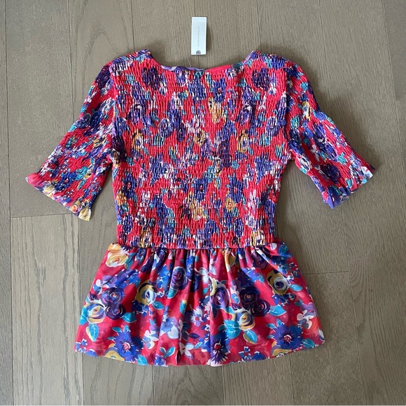 Maeve Ashton Smocked Peplum Top - Picture 7 of 10